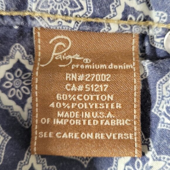 Paige Bootcut Jeans Size 27 28X31 Hidden Hills High Rise Dark Wash - Picture 7 of 11